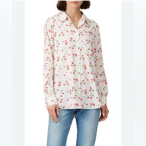 Caara Cherry Print Daphne Top